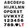 ABK1  25mm 45mm DIY 2015 3D Sharp Letters Numbers Full Alphabat Nameplate Logo Trunk Badge Sticker I Love Any Cars Black Chrome