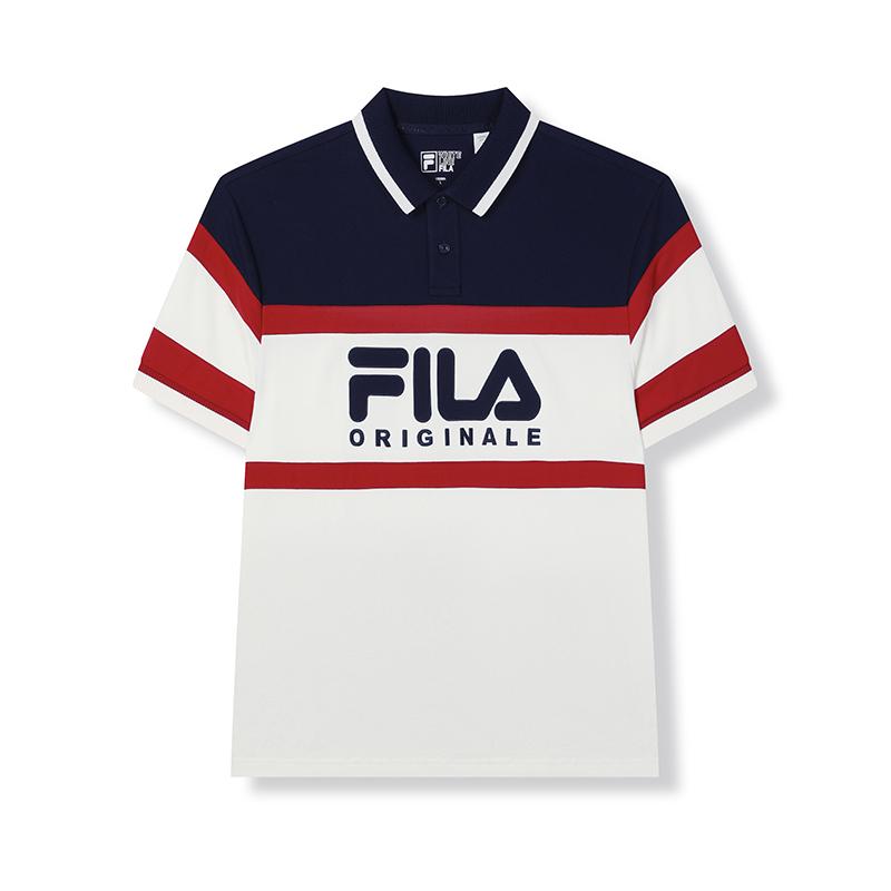 FILA ORIGINALE Polo Shirt Men s Cloud White F11M439105FWT XL(180/100A)