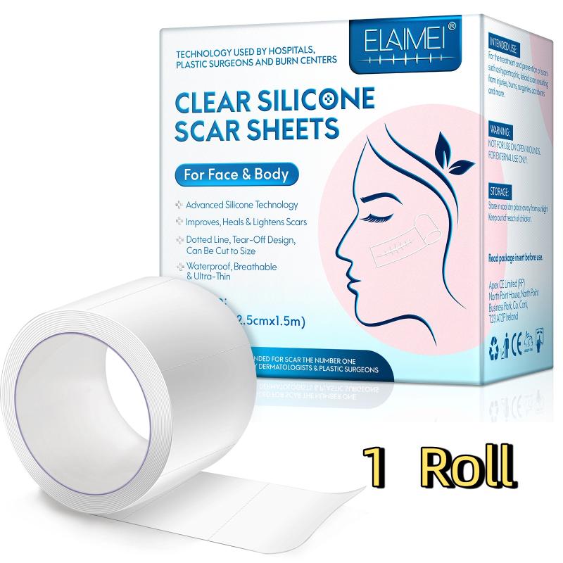 

1/2 Roll Invisible Silicone Scar Sheets 2.5Cm X 150Cm Self-Adhesive Scar Cover Tape Reusable And Effective Skin Care Strips