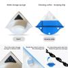 Double-Sided Magnetic Glass Cleaner with Auto-Drainage - High-Rise Safe Wiper Brush for Multi-Surface Household Cleaning