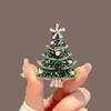 Cute and Simple Green Christmas Tree Brooch, Personalized Light Luxury, High-end, Niche Design, Christmas Atmosphere Brooch