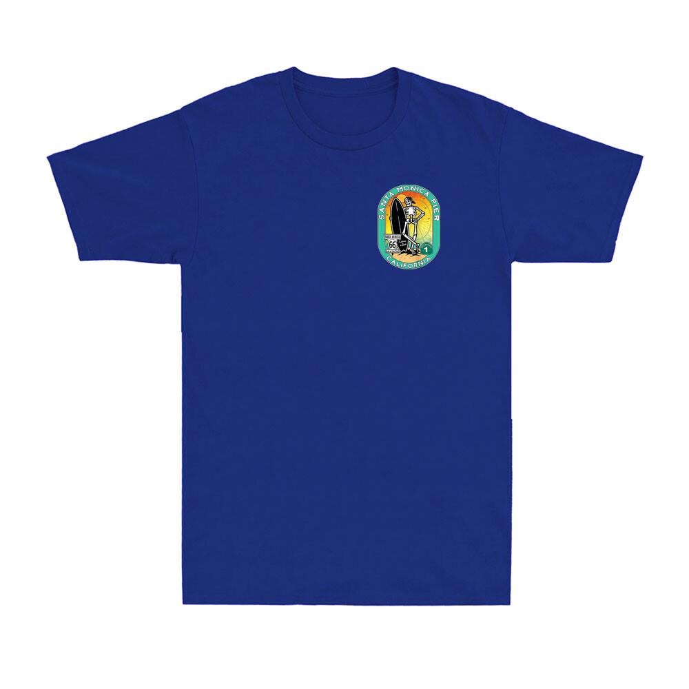 Santa Monica Pier US Highway 66 meets PCH California route 1 Retro Unisexs TShirt