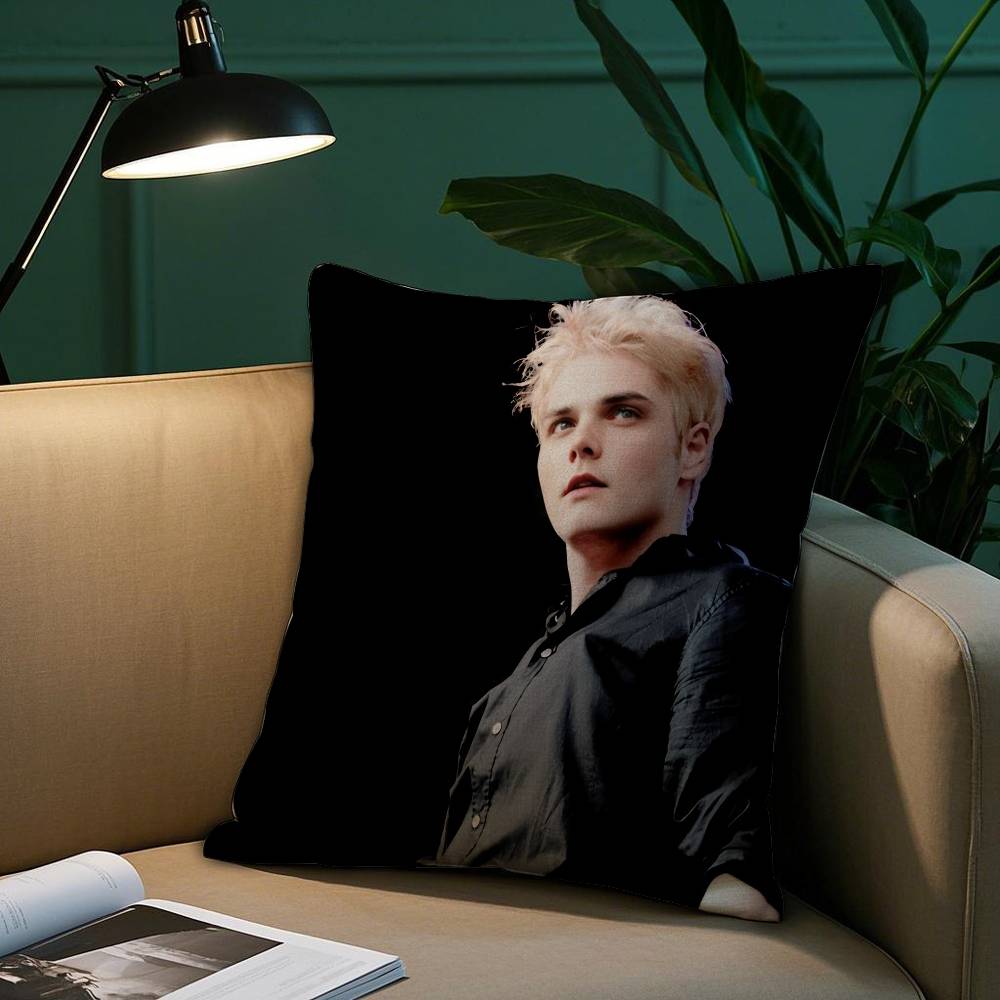 Singer G-Gerard Way Pillow Case Short Plush Print Cushion Cover Square Throw Pillow Covers Sofa Home Decor