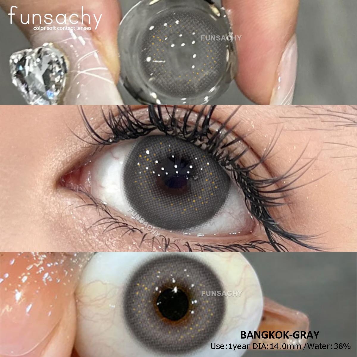 

FUNSACHY 1 пара натуральных коричневых контактных линз для глаз Косметические косметические серые линзы для зрачков Разноцветные контактные линзы Цветные линзы