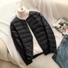 Womens Short Down Jacket V-Neck Long Sleeve Lightweight Warm Winter Coat Plus Size