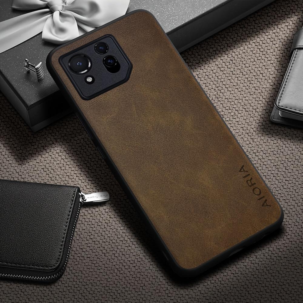 Phone Case: Luxury Retro Synthetic Leather Phone Case for Asus ROG Phone 9 8 7 6 Pro Matte Soft Bumper Hard Back Cover Fashion Protective Case