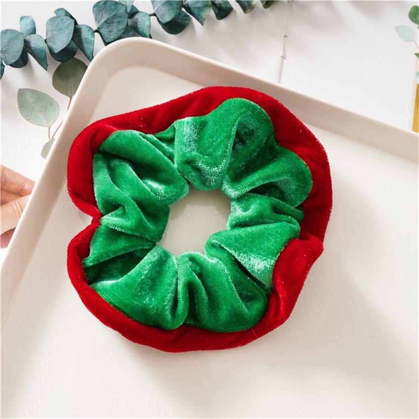 2026 Christmas Cute Velvet Scrunchies Women Girls Elastic Hair Bands Accessories Tie Hair Ring Rope Headdress Headwear Ornament