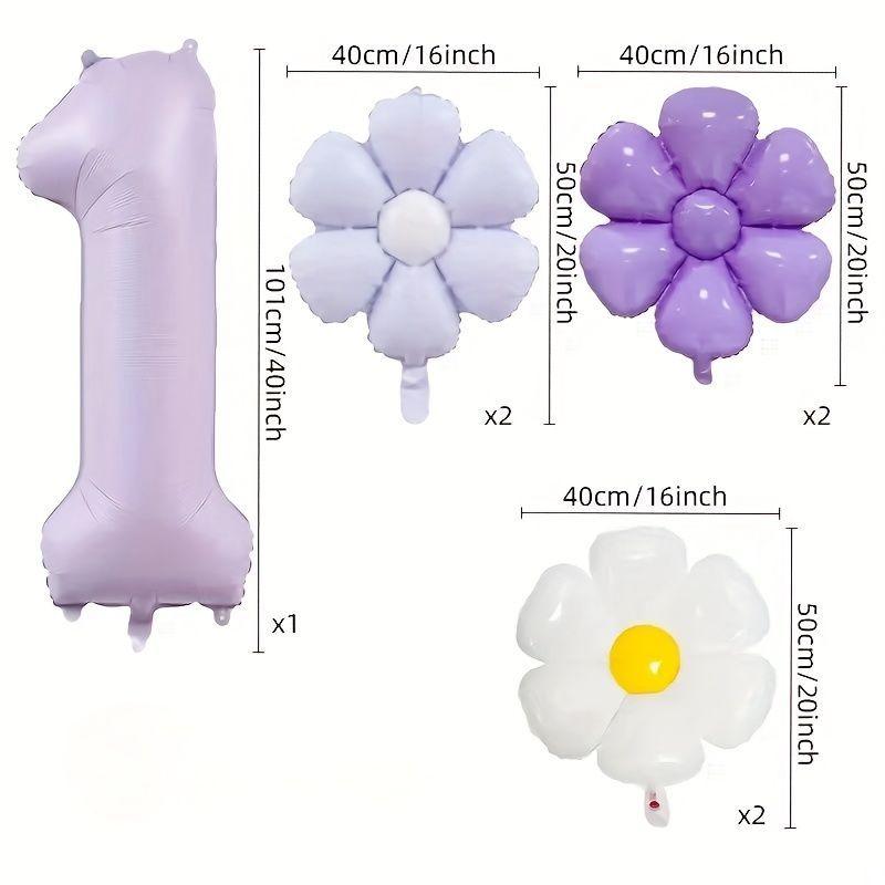 Daisy-themed Daisy Balloon Set for Children's Birthday Party and First Birthday Decorations