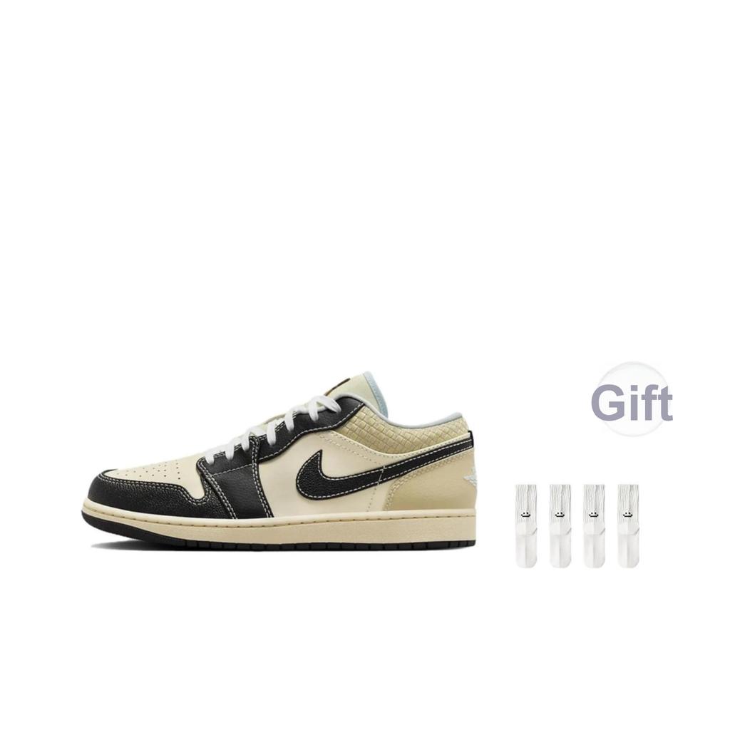 Air Jordan 1 Low SE Coconut Milk Black Men Sneakers Cream Muslin Team-Gold HQ3437-101