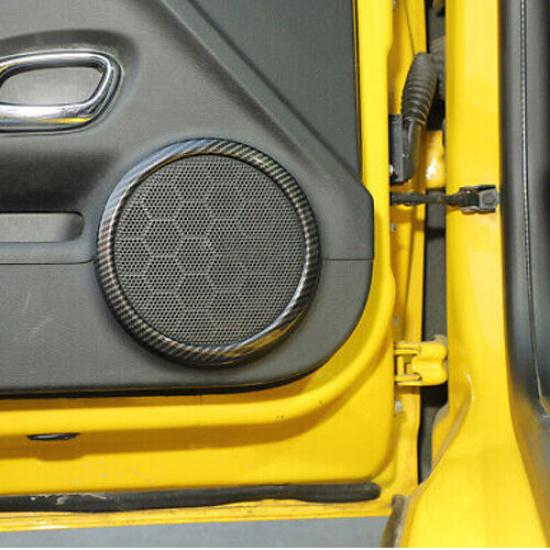 Carbon Fiber ABS Interior Door Speaker Cover Trim for Chevrolet Camaro 2012-2015
