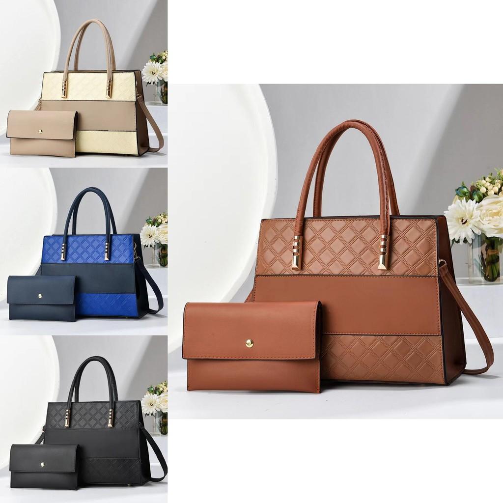 Stylish Large Capacity Patchwork Tote Bag For Moms With Retro Urban Chic Design