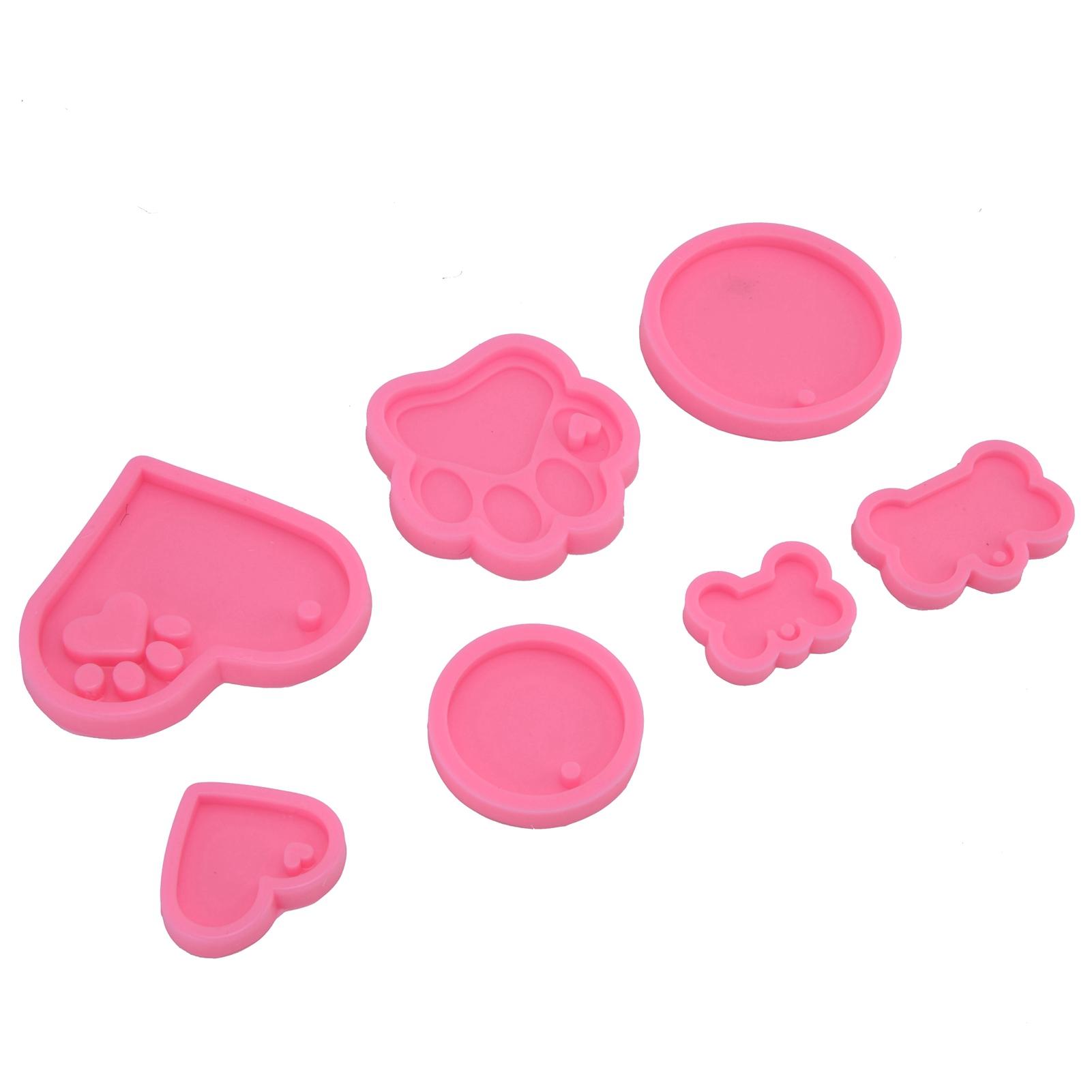 

7Pcs Set Silicone Chocolate Mold DIY Cute Fondant Mold Baking Tool for Bakery Kitchen