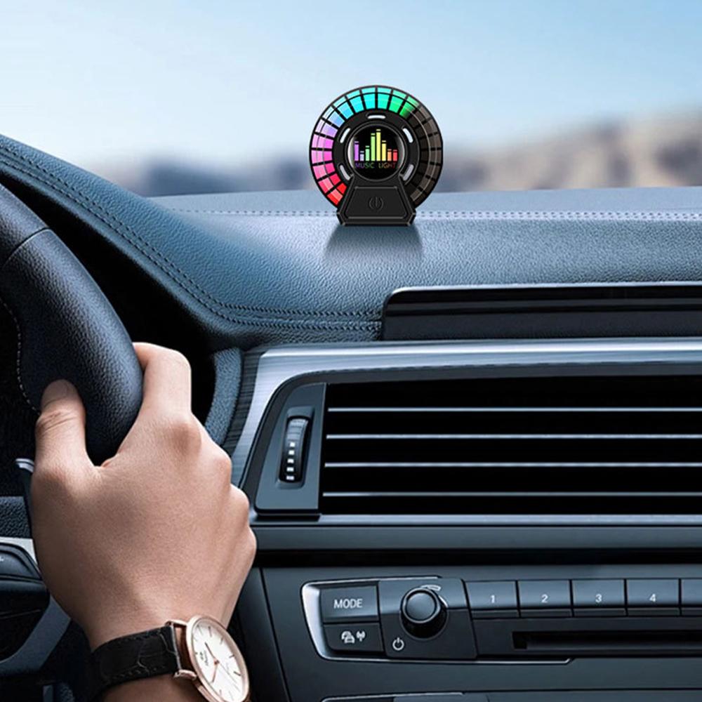 Car Music Rhythm Lamp Atmosphere Light Bar Car Air Lamp Outlet Aromatherapy Car Fragrance Atmosphere With Air Light Diffuse T5K0