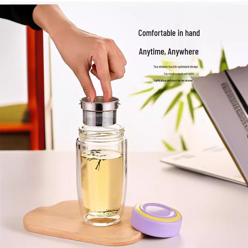 Shangqi Double-Layer Glass Mug with Lid