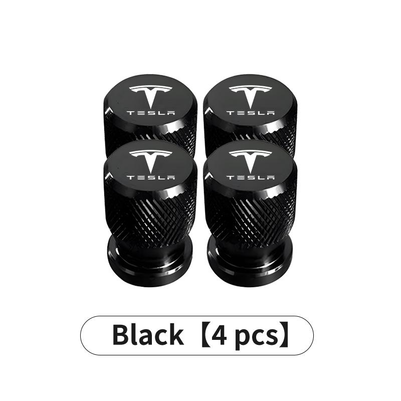 

4Pcs Car Valve Caps Wheel Tires Air Tyre Stem Protective Cover For Tesla Model 3 S Y X