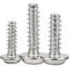 201 Stainless Steel Inner Plum Blossom Round Head Self-Tapping Screw with Washer Flat Tail, Medium Sizes M2.6/M3/M4/M5