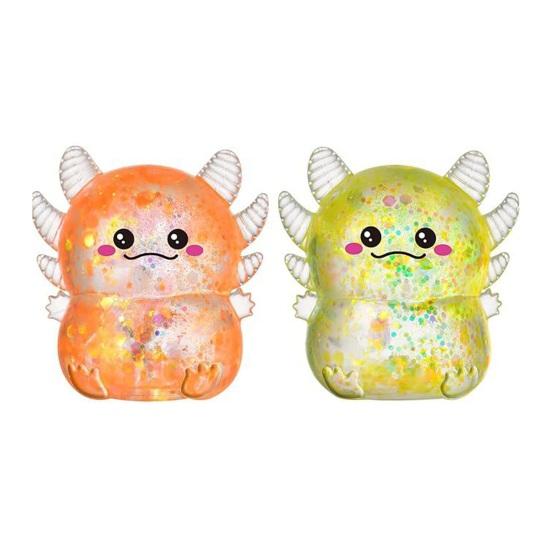 Axolotl Squeeze Toy Set, Stress Relief Toys for Adults Kids, Soft TPR Slow Rising Sensory Squeeze Balls for Anxiety Relief, Classroom Prizes Birthday