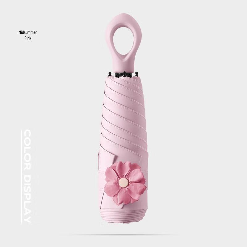 Flower Ring Mini UV Protection 5-Fold Sun Rain Umbrella