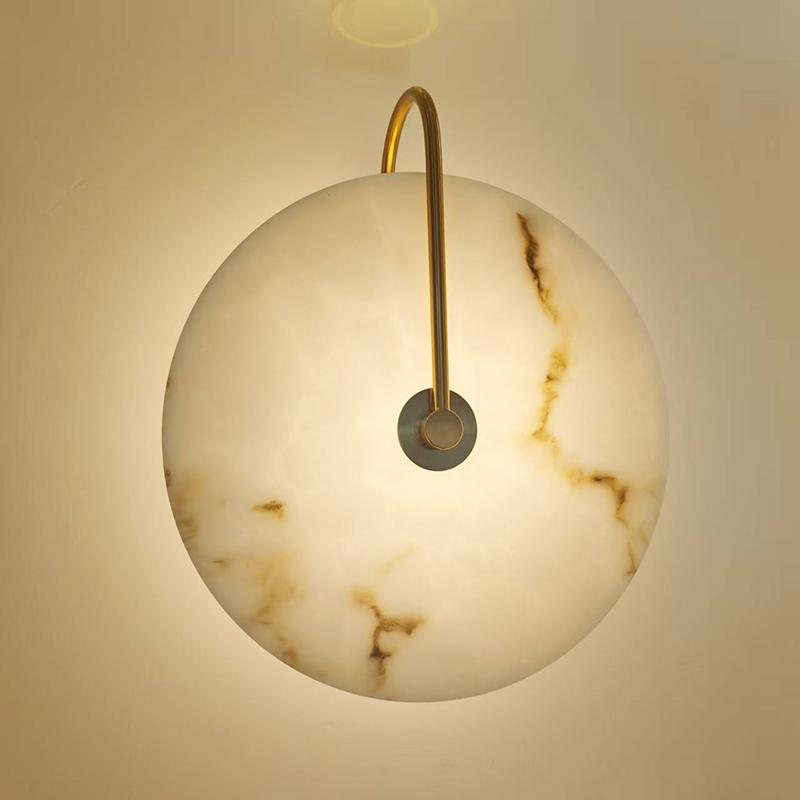Retro Natural Marble Bbedroomdining Room Living Room Corridor Staircase Balcony Wall Lamp Marble Background Store wWall Lamp