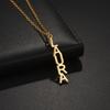 Atoztide Personalized Custom Name Necklaces One Hole Nameplate Pendant for Women Stainless Steel Link Chain Jewelry Gift