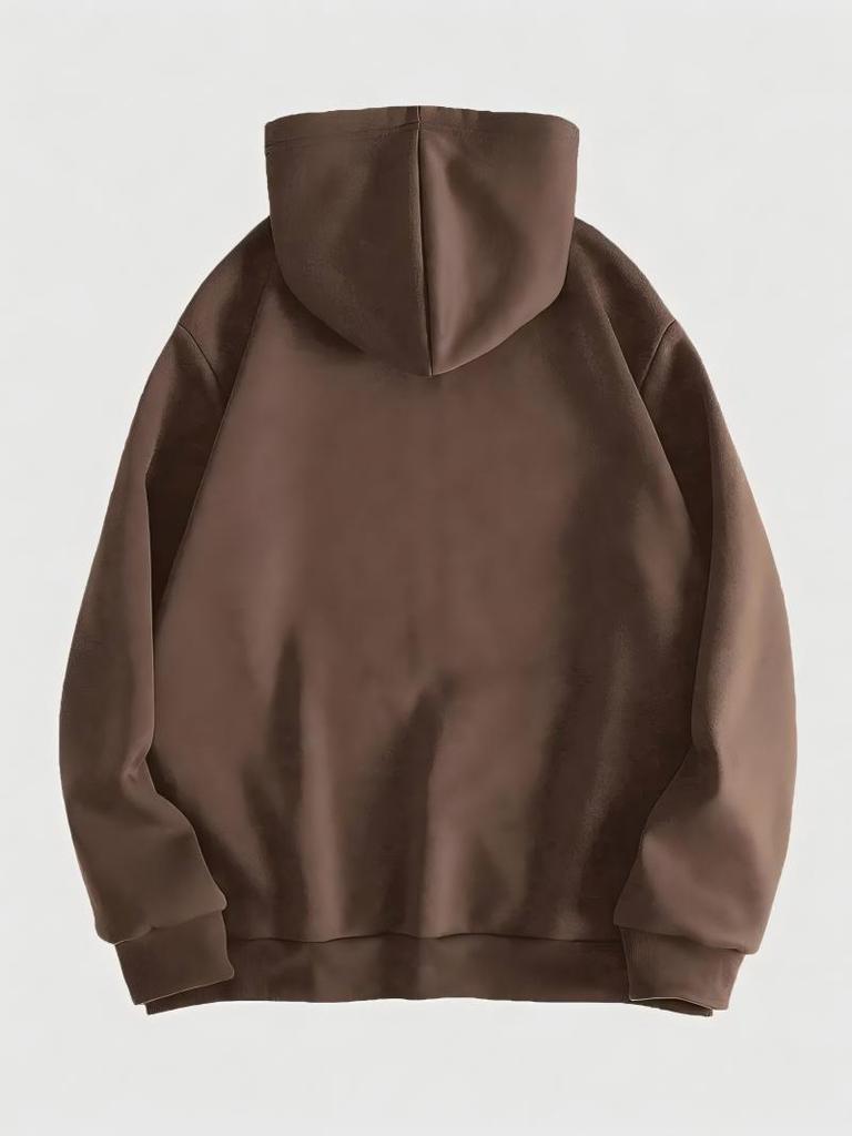 Trendiger schwarzer Damen-Langarm-Loose-Hoodie mit amerikanischem High-Street-Print für den Herbst