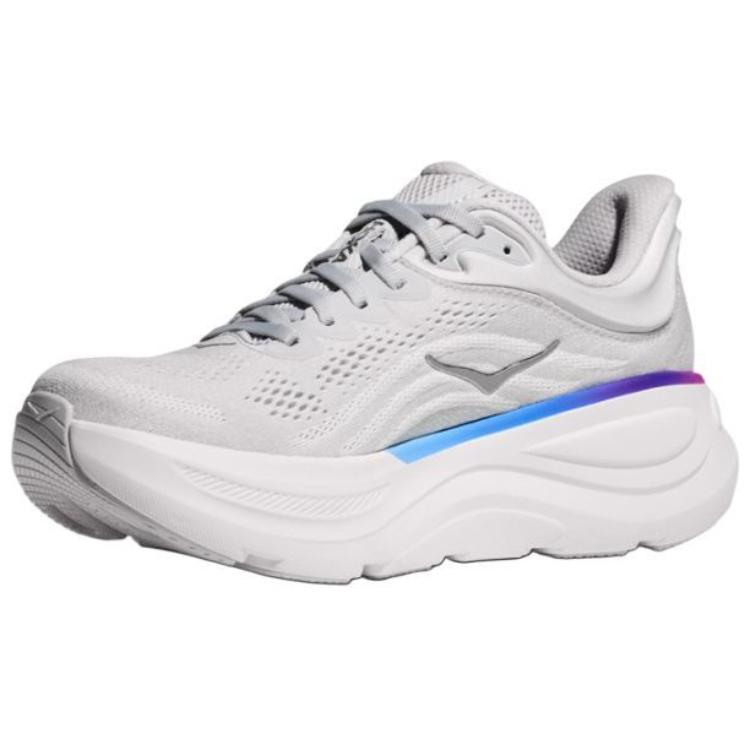 Hoka One One Bondi 9 Soft Comfortable Slip Resistant Durable Low Top Long Distance Running Shoes Women sneaker Gray 1162014-CYWH