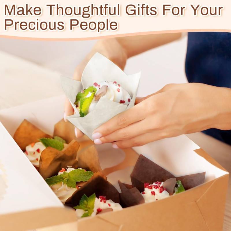 Muffin Paper Cups High Temperature Oilproof Baking Cups For Pastry Shops And Home Baking