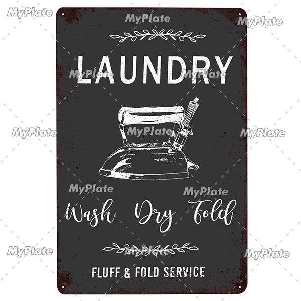 [MyPlate] Wäscherei-Vintage-Metallschild, Blechschild, Toilettendekoration, Männerhöhle, Plakette für Zuhause, Wanddekoration, Barschild, Heimdekoration, Heimposter