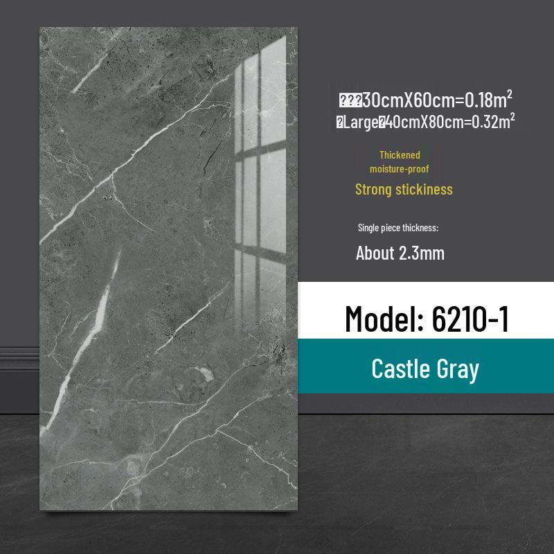 Wasserdichter Marmor Fliesenaufkleber: Selbstkleidende, schimmelresistente PVC-Wandverkleidung für Küchen & Bäder