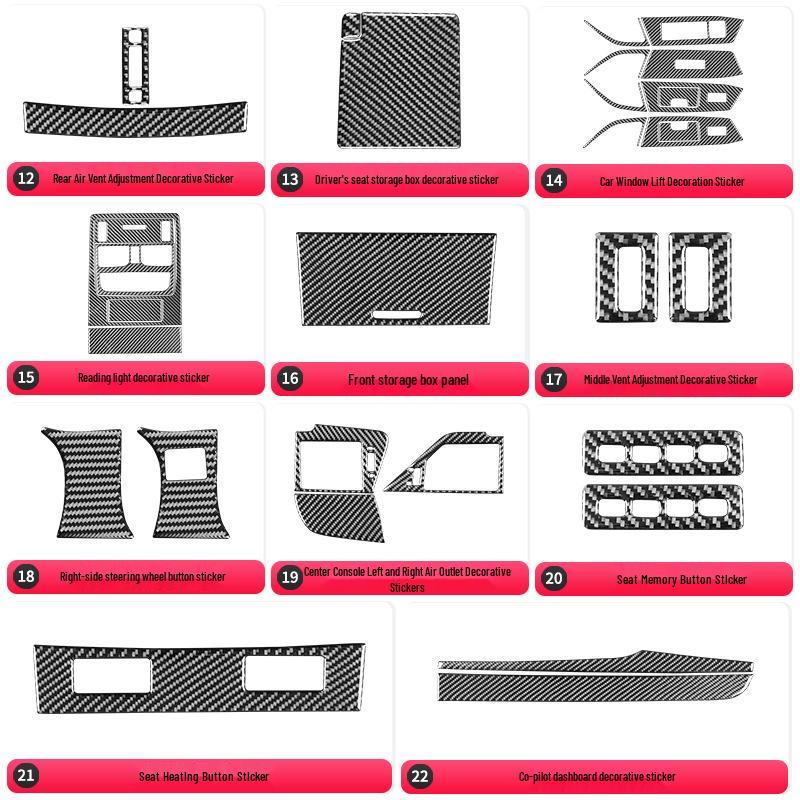 Lexus GS 2013-2019 Carbon Fiber Interior Air Vent Stickers