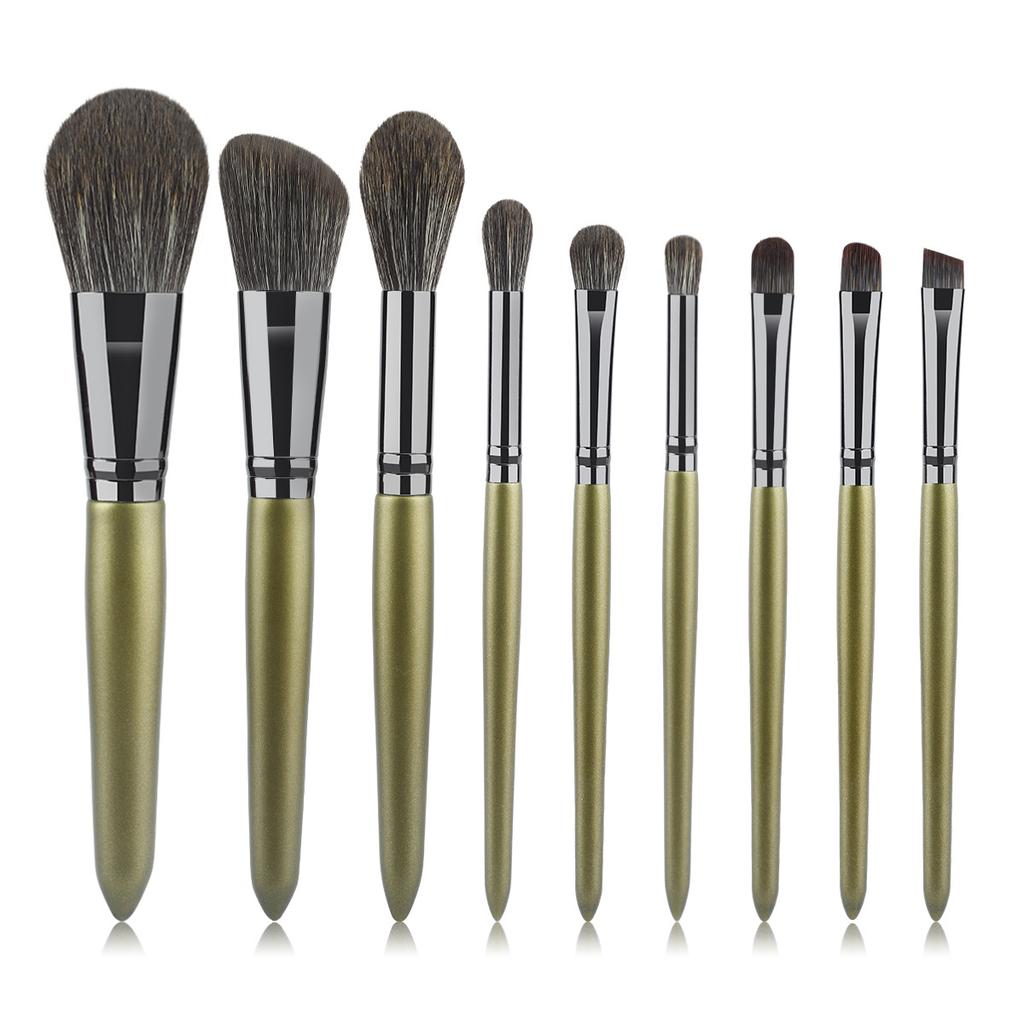 New 9 makeup brush set, Cangzhou eyeshadow brush, foundation brush, concealer brush, eyeliner brush, loose powder brush, beauty tool.