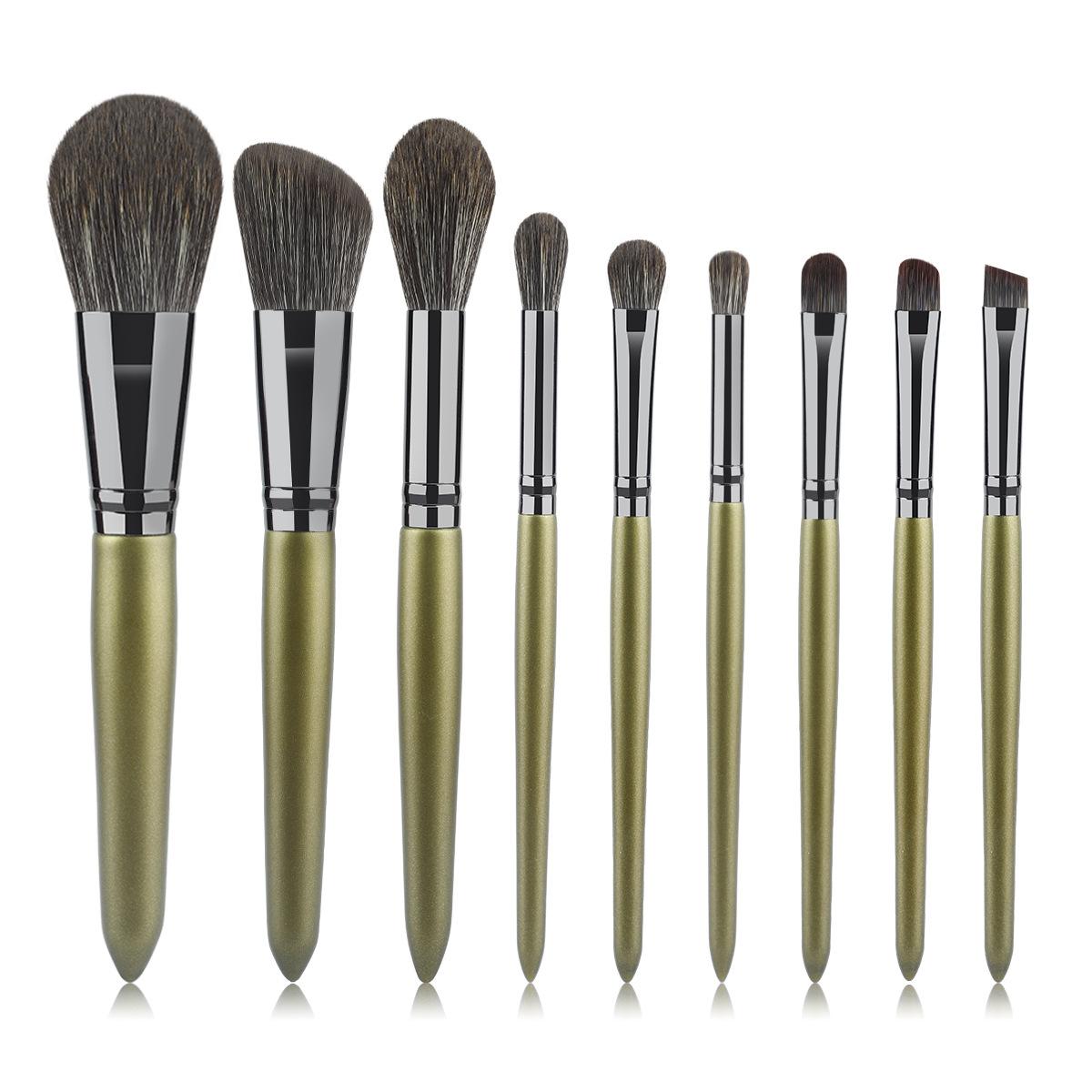 

New 9 makeup brush set, Cangzhou eyeshadow brush, foundation brush, concealer brush, eyeliner brush, loose powder brush, beauty tool.