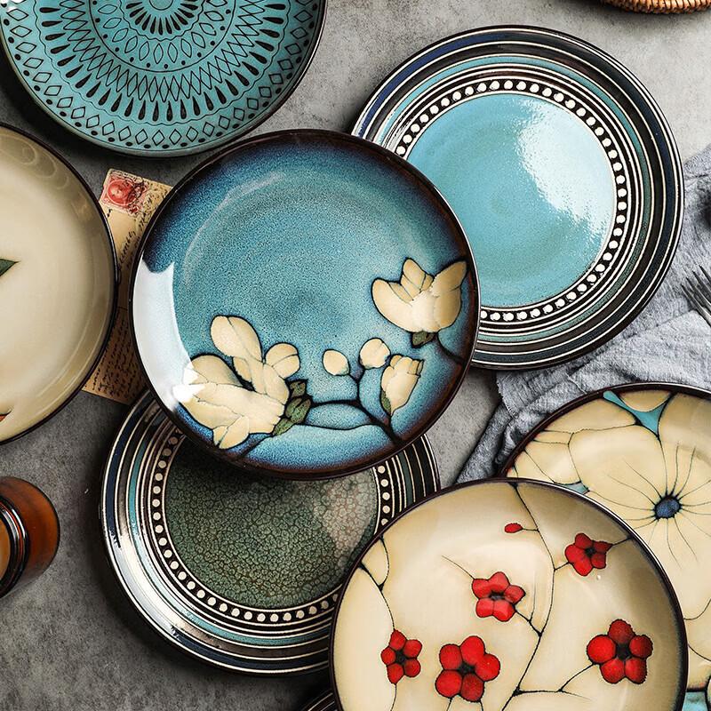 Nordic Retro Ceramic Dinner Plate