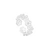 Floral Simple Ring for Women, Open Style Finger Ring, Light Luxury and Niche Design, Index Finger Ring with Tail.