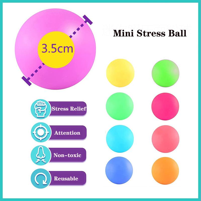 3.5Cm Rebound Stress Ball Stretchy Squishy Fidget Toys For Stress Relief Sensory Squishy Ball Kids Adult Toys Classroom Prize