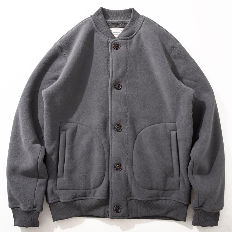 Fleece-Lined Baseball Jacket: Youthful Japanese Style, Thick Warm Outerwear for Autumn/Winter