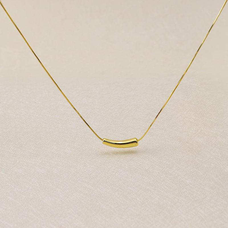 Small Eggplant Elbow Necklace Female Titanium Steel Clavicle Chain Snake Bone Chain Stainless Steel