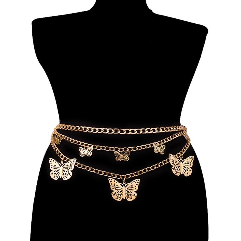 Aesthetic Tasseled Chain for Women Waist Chain Belly Chain Ethnic Waist Chain for Ballroom Dancewear Party