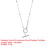 EFFIE QUEEN Stainless Steel 18k Gold Round Circle Pendant Necklace Simple Jewelry for Women Wedding Party Banquet Gift STKN11
