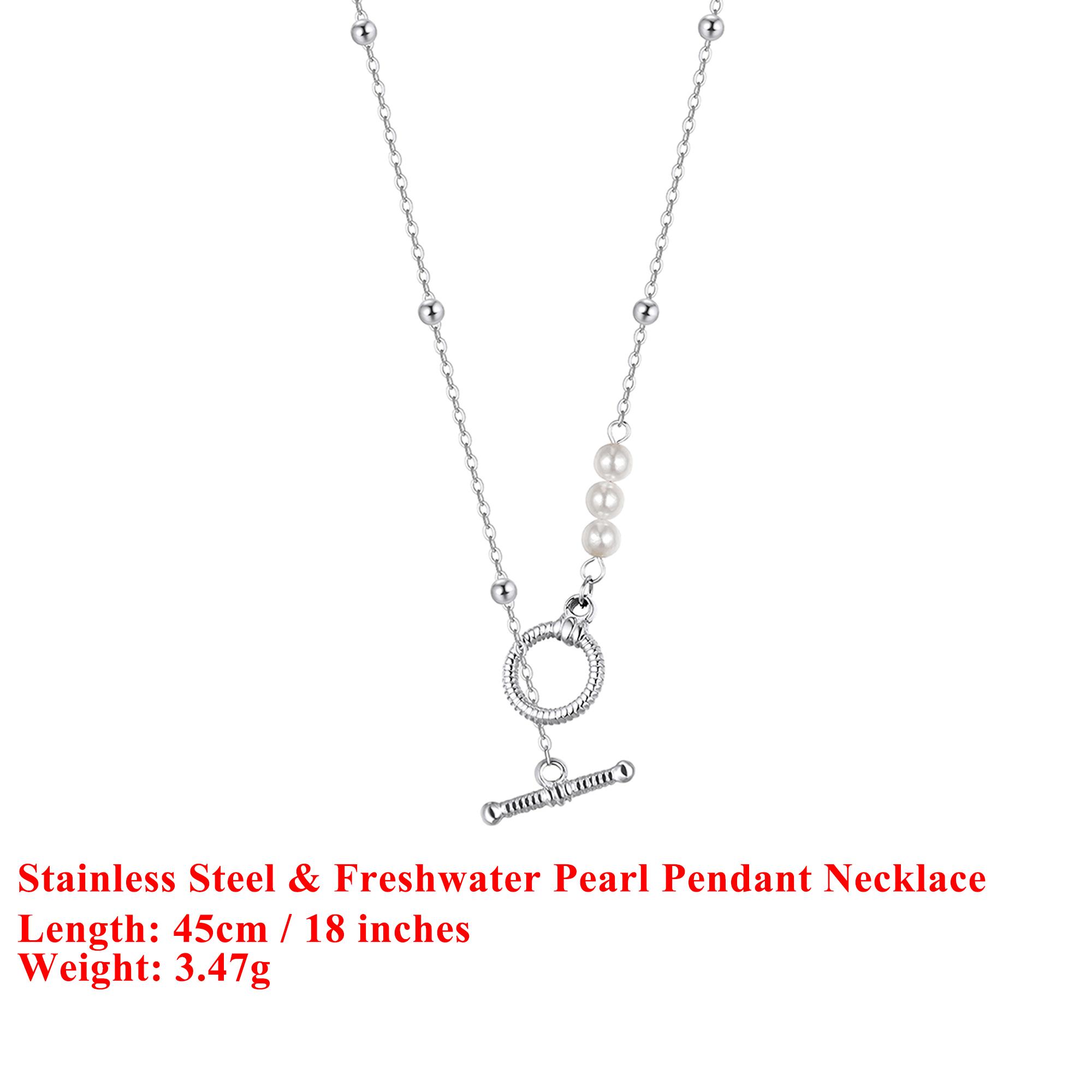 

EFFIE QUEEN Stainless Steel 18k Gold Round Circle Pendant Necklace Simple Jewelry for Women Wedding Party Banquet Gift STKN11 серебряный