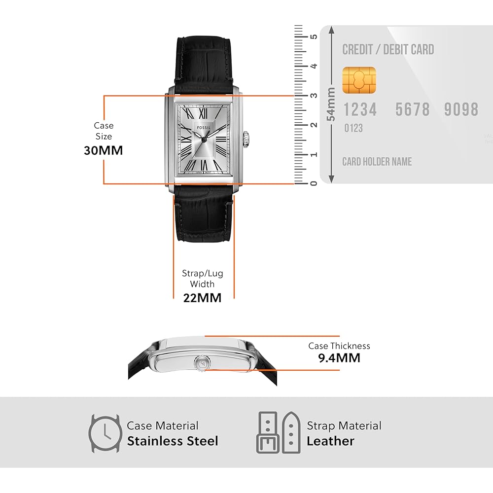 Fossil CARRAWAY FS6078 Men's Watch, Black