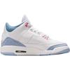 Jordan Air Jordan 3 Mid-Top Kinder-Basketballschuhe Weiß Blau Jugendliche HQ0784-101
