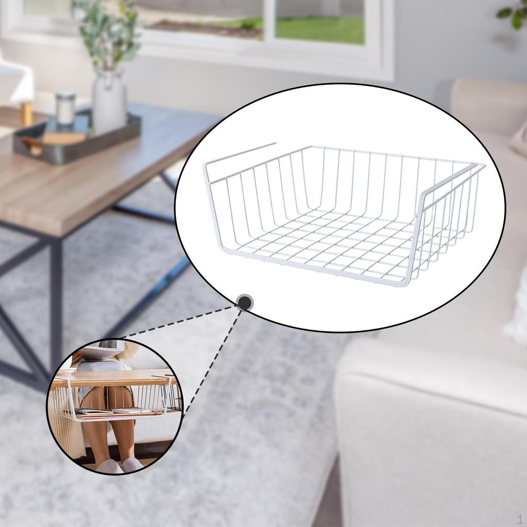 under Cabinet Shelf Basket Spice Holder Metal Sliding Add Extra Space Rack Storage for