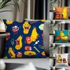 Fashion LLarvaful Cushion Cover Antidustmite Pillowcase Invisible Zipper Silky Short Plush Sofa Cushion Cover