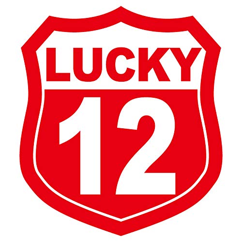 nc-smile Number Sticker Type A Red L Size Lucky Number large