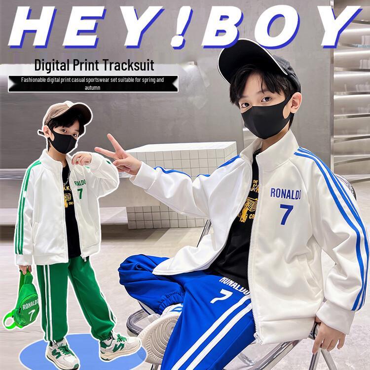 Δροσερό Σετ Δύο Τεμαχίων για Αγόρια Άνοιξη/Φθινόπωρο: 2025 Νέα Μοντέρνα Αθλητικά Ρούχα για Νήπια