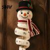 Kit uncinetto fai da te per principianti, Kit gancio da porta pupazzo di neve, Set decorazione da appendere artigianale fatto a mano per le feste, Natale, Parete, Finestra, Festa di Capodanno