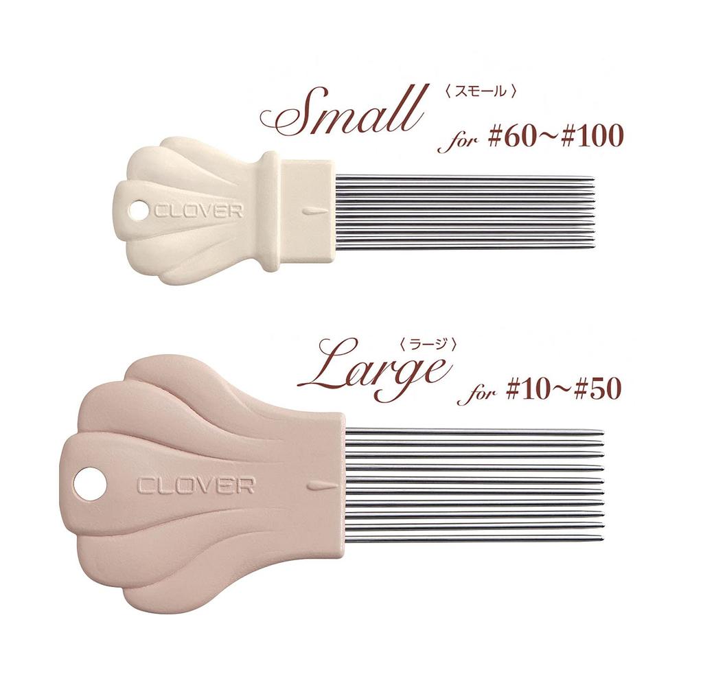 Clover Picot Comb Small White 57-709