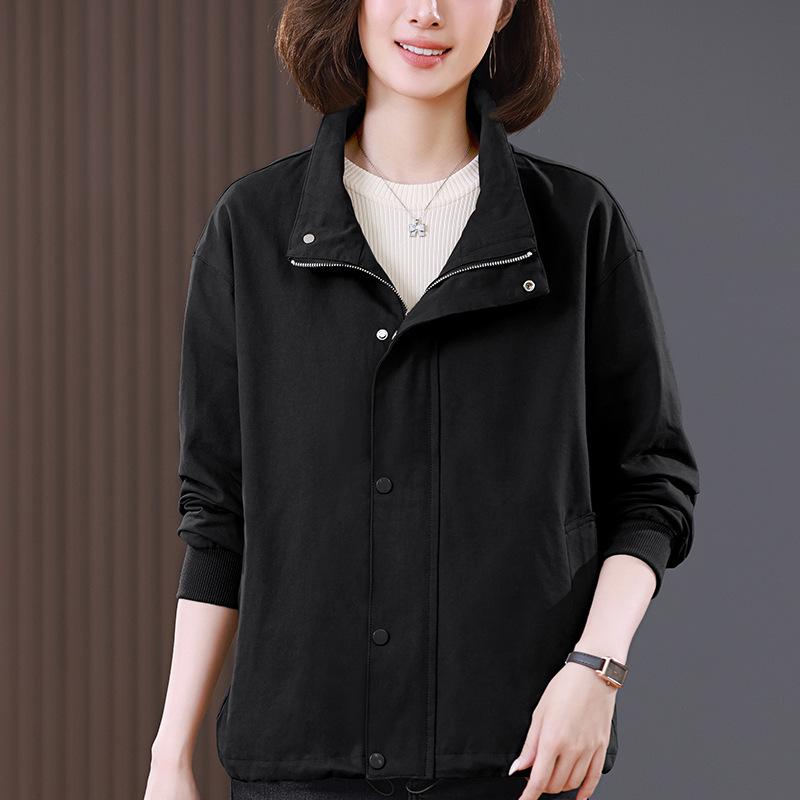 

Стильная куртка большого размера свободного кроя - Идеально подходит для мам среднего возраста осенью и весной XL