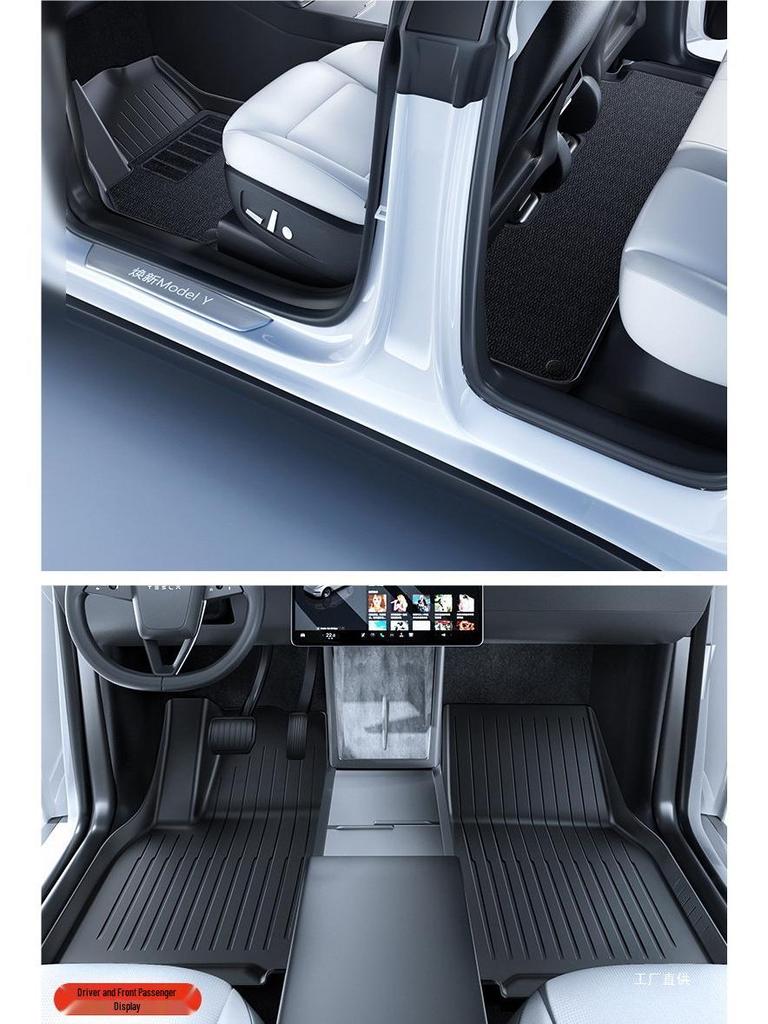 TPE Floor Mats for Tesla Model 3/Y: Fully Enclosed, Refreshing Car Accessories